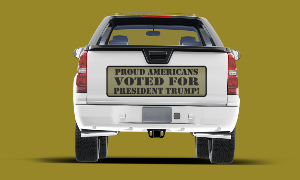12" x 48" Proud Americans Voted for Trump Car Magnet