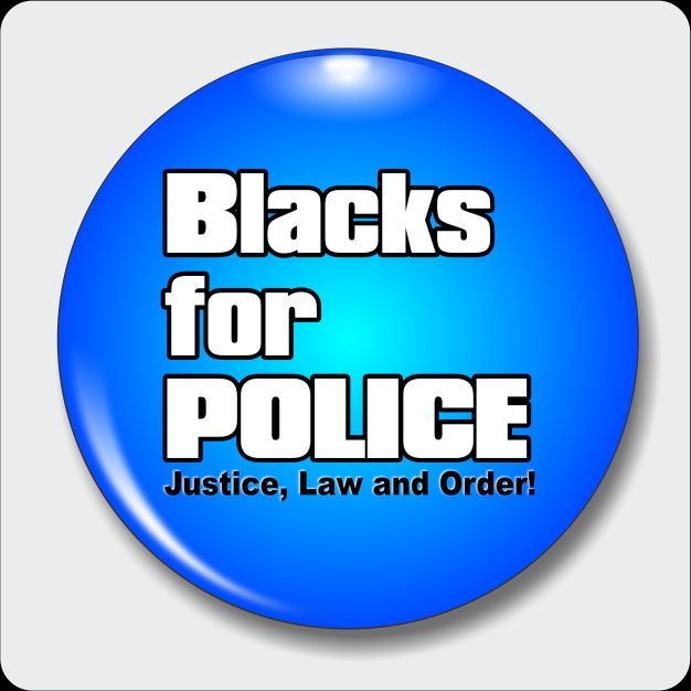 Blacks For Police Button